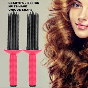 Hair Fluffy Curling Roll Comb, Hair Dryer Brush AntiSlip Curling Wand Hairstylin